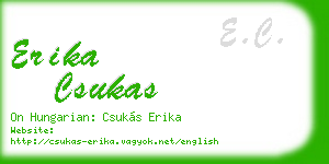 erika csukas business card