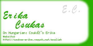 erika csukas business card